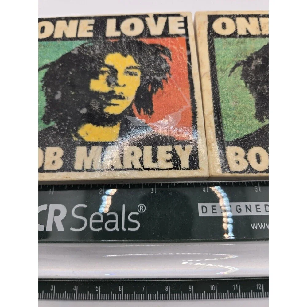 Bob Marley Stone Coaster's Handmade in La. Vintage Not Perfect